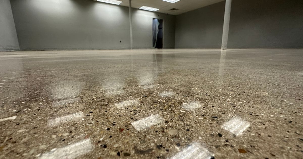 Grind and seal concrete floor with natural aggregate exposure